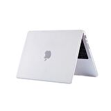 Codegen Apple 14" Macbook Pro M1 A2442 Beyaz Carbon Fiber Dizayn Kılıf Koruyucu Kapak+Çevirici