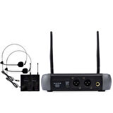 Westa WM-102T 1 Alıcı + 2 Yaka Lavalier Kablosuz Uhf Mikrofon Seti Kablosuz Kafa Mikrofonu