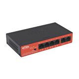 WI-TEK 6port 40W 4port PoE WI-PS205H v2 10/100 Yönetilemez Switch