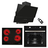ALVEUS EUROPE SİYAH 3'LÜ ANKASTRE SET (VİTRO 641 - MFA 627 - MOD 3000)