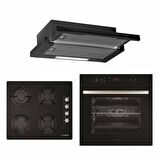 ALVEUS BLACK STYLE 627 3'LÜ SİYAH ANKASTRE SET (F5 ECR-GLS640-MFA627)