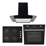 ALVEUS AKDENİZ 627 SİYAH 3'LÜ ANKASTRE SET YENİ (İBER-GLS640-MFA627)