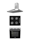 ALVEUS 615 INOX-SİYAH 3'LÜ ANKASTRE SET