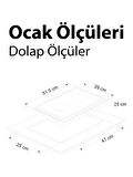 ALVEUS 2'Lİ VİTROSERAMİK ANKASTRE ELEKTRİKLİ DOMİNO OCAK
