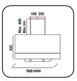 ALVEUS NEW 604 SİYAH CAM 3'LÜ ANKASTRE SET [BİNDESİT-GLS640-MFA604]