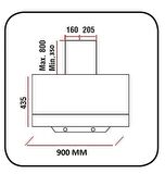 ALVEUS NEW 627 SİYAH CAM 3'LÜ ANKASTRE SET [BİNDESİT-GLS640-MFA627]