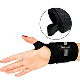 Rebuwo Güç Bilekliği Koyu Gri (En Sert),Halter ve Vücut Geliştirme için Bilek Desteği 2 Adet