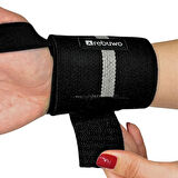 Rebuwo Güç Bilekliği Koyu Gri (En Sert),Halter ve Vücut Geliştirme için Bilek Desteği 2 Adet