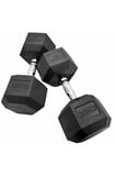 Hex Altıgen Kauçuk Kaplı Dambıl 35 kg 1 Adet