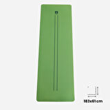 Rebuwo Çift Çizgi Tasarımlı Armonia Collection Yoga Pilates Matı 6mm Kaymaz Hafif Taşınabilir - Koyu Yeşil
