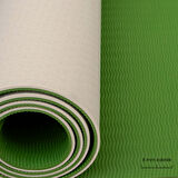 Rebuwo Çift Taraflı Armonia Collection Yoga Pilates Matı 6mm Kaymaz Hafif Taşınabilir – Yeşil & Krem