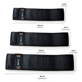 Rebuwo Pro Siyah Squat Bant 30CM| Pilates, Fitness, Kalça Egzersizleri İçin Direnç Bandı – Direnç Lastiği