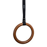 Kademeli Halatlı Barfiks Halkası Kahverengi Jimnastik Halkası Siyah Kayış (5 Kademeli)