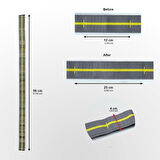 Rebuwo Sekiz Kademeli Pilates Bandı Direnç Bandı Yoga Lastiği Esneme Kayışı Seti
