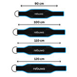 Rebuwo 3'lü Fitness Seti | Halter Kemeri(120 cm) + Ayak/Bilek Kayışı + Cable Ayak Çekiş Aparatı