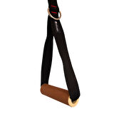 Rebuwo 3 Kademeli Ayarlanabilir Cable Cross Elciği (1 Çift) - Kahverengi Tutacaklı Siyah Fitness Ağırlık Çekiş / Reform Egzersiz Aparatı 44cm