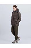Skechers S212041-801 M Panel Hooded Jacket Erkek Mont