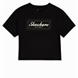 Skechers S221460-001 W Graphic Tee Shiny Logo Kadın T-Shirt