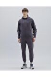 M New Basics Full Zip Hoodie Erkek Gri Fermuarlı Eşofman Üstü - S212267-003
