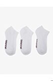 Skechers S221512-100 U 3 Pack Padded Low Cut Sock Unisex Spor Çorap