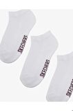 Skechers S221512-100 U 3 Pack Padded Low Cut Sock Unisex Spor Çorap