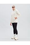 Skechers W Essential Midi Length Hooded Jacket Kadın Mont S212276-102 Off White