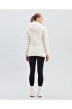 Skechers W Essential Midi Length Hooded Jacket Kadın Mont S212276-102 Off White