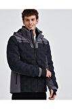 Skechers Erkek Mont Siyah M Outerwear Padded Jacket Erkek Gri Mont S232407-003