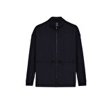 W Soft Touch Full Zip Jacket Kadın Siyah Fermuarlı Eşofman Üstü S232183-001