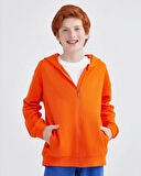 Skechers B Lw Fleece Full Zip Hoodie Sweatshirt Büyük Erkek Çocuk Turuncu Sweatshirt Sk232081-700
