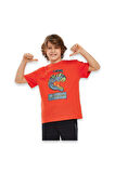 Skechers Sk241093 Graphic Tee Sleeve Turuncu Erkek Çocuk T-Shirt