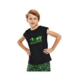 Graphic Tee B Tank Top Büyük Erkek Çocuk Siyah Tshirt SK241117-001