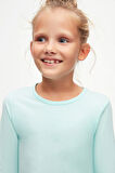 Mint Basic Mevsimlik Likralı Uzun Kollu Kız Çocuk Tişört