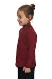 Bordo Basic Kız Çocuk Çıtçıtlı Tam Balıkçı Yaka Şardonlu Kışlık Uzun Kollu Tişört