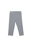 Açık Gri Basic Kız Çocuk Diz Altı Tayt Kapri