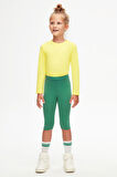 Deniz Yeşili Basic Kız Çocuk Diz Altı Tayt Kapri