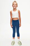 İndigo Basic Kız Çocuk Diz Altı Tayt Kapri