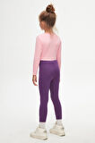 Mor Basic Kız Çocuk Yazlık Tayt