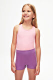 Açık Mor Basic Kız Çocuk Dans Şort