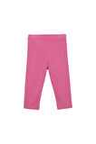 Şeker pembe Basic Kız Çocuk Diz Altı Tayt Kapri