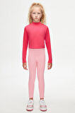 Pembe Basic Kız Çocuk Kışlık Tayt