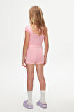 Pembe Basic Kız Çocuk Dans Şort
