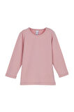 Pudra Pembe Basic  Çıtçıtlı Uzun Kollu Bebek Tişört