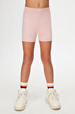 Pudra Pembe Basic Kız Çocuk Dans Şort