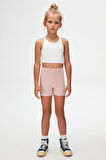 Pudra Pembe Basic Kız Çocuk Dans Şort