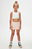 Açık Pudra Basic Kız Çocuk Dans Şort