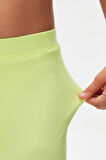 Neon Sarı Basic Kız Çocuk Dans Şort