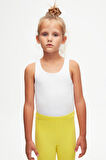 Fosforlu Sarı Basic Kız Çocuk Yazlık Tayt