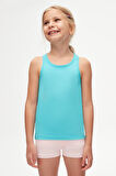 Açık Turkuaz Basic Kız Çocuk Yüzücü Atlet