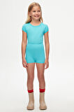 Açık Turkuaz Basic Kız Çocuk Dans Şort